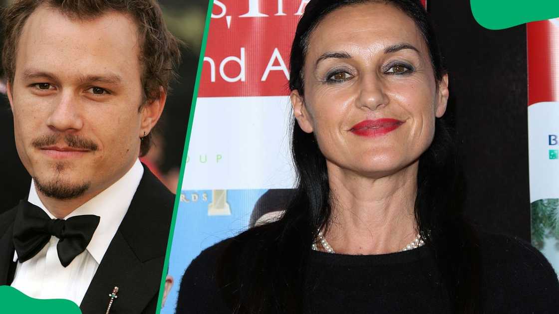 Heath Ledger at the 2006 Academy Awards (L). Lisa Zane at the TLC Chinese 6 Theatres in 2014 (R) Heath Ledger at the 2006 Academy Awards (L). Lisa Zane at the TLC Chinese 6 Theatres in 2014 (R)