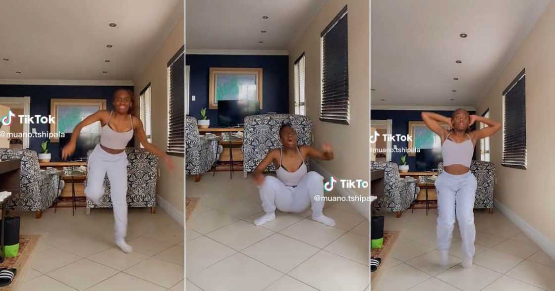 Woman does amazing stunts for TikTok dance Woman does amazing stunts for TikTok dance