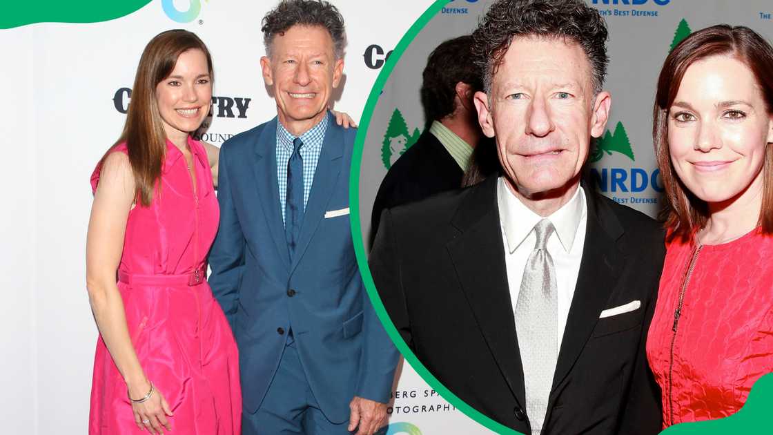 Lyle Lovett and April Kimble attend the Annenberg Space for Photography Opening Celebration (L), and the couple attends the annual "Forces for Nature" gala benefit at Pier Sixty