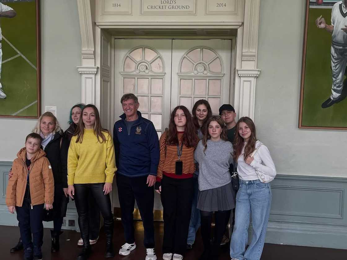 SA cricketer Kobus Olivier and members of the Ukraine children's cricket team he coaches SA cricketer Kobus Olivier and members of the Ukraine children's cricket team he coaches