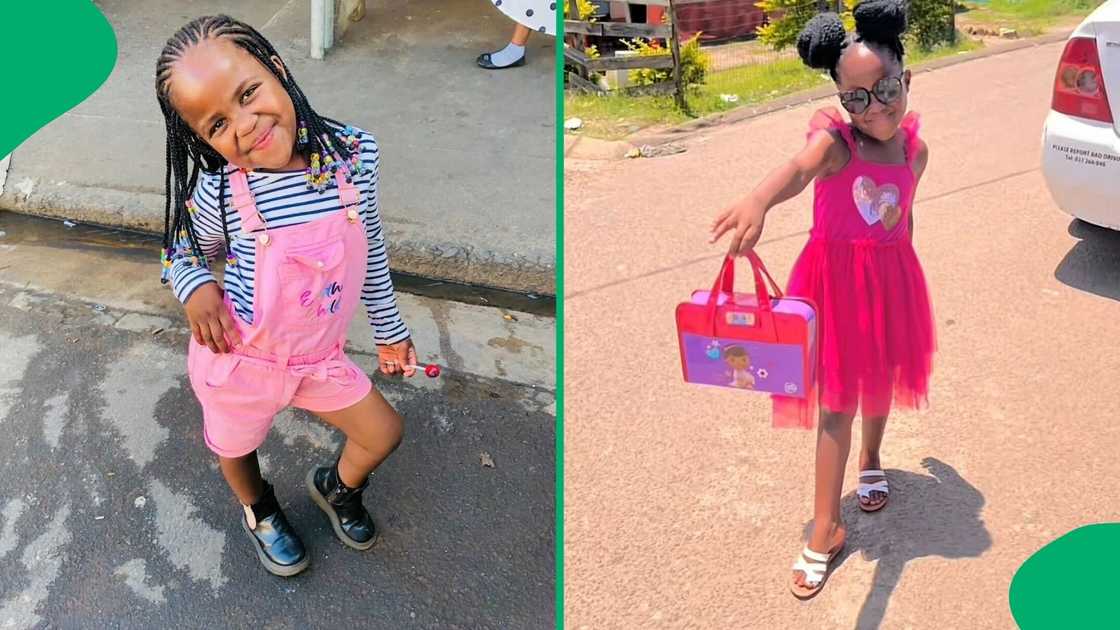 A little girl sparked laughter online over her appearance upon returning from her grandma.