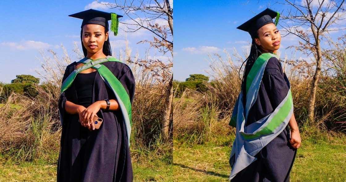 Lady, celebrates graduation, dedicates, mom. Export pls Lady, celebrates graduation, dedicates, mom. Export pls