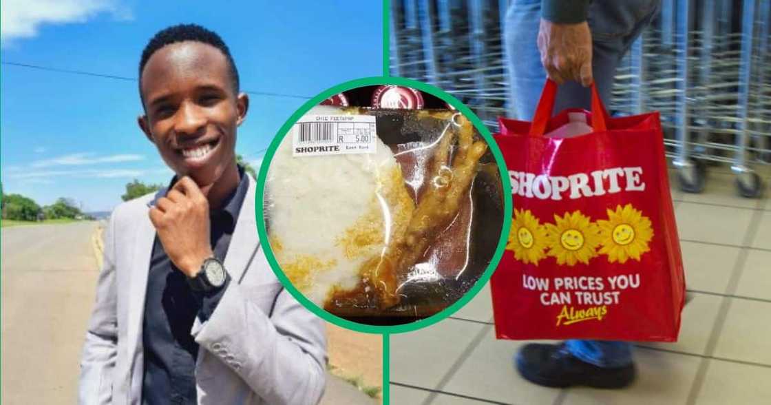 Man showes how to eat Shoprite meal for R150 in a month Man showes how to eat Shoprite meal for R150 in a month