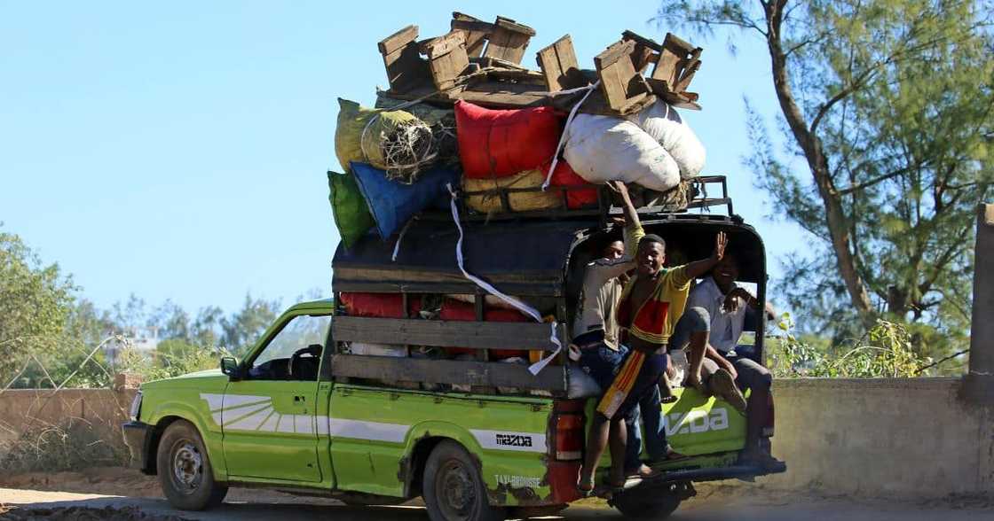 Overloaded truck