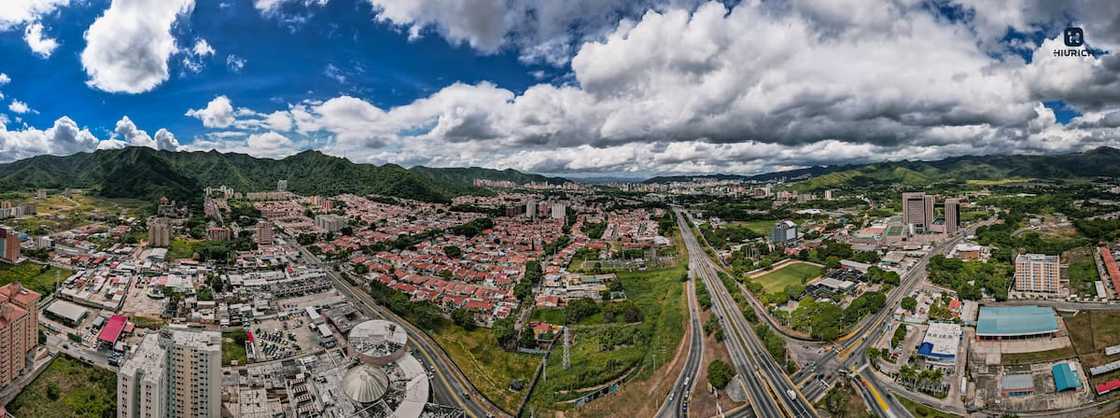 A panoramic view of the city against the sky in Valencia