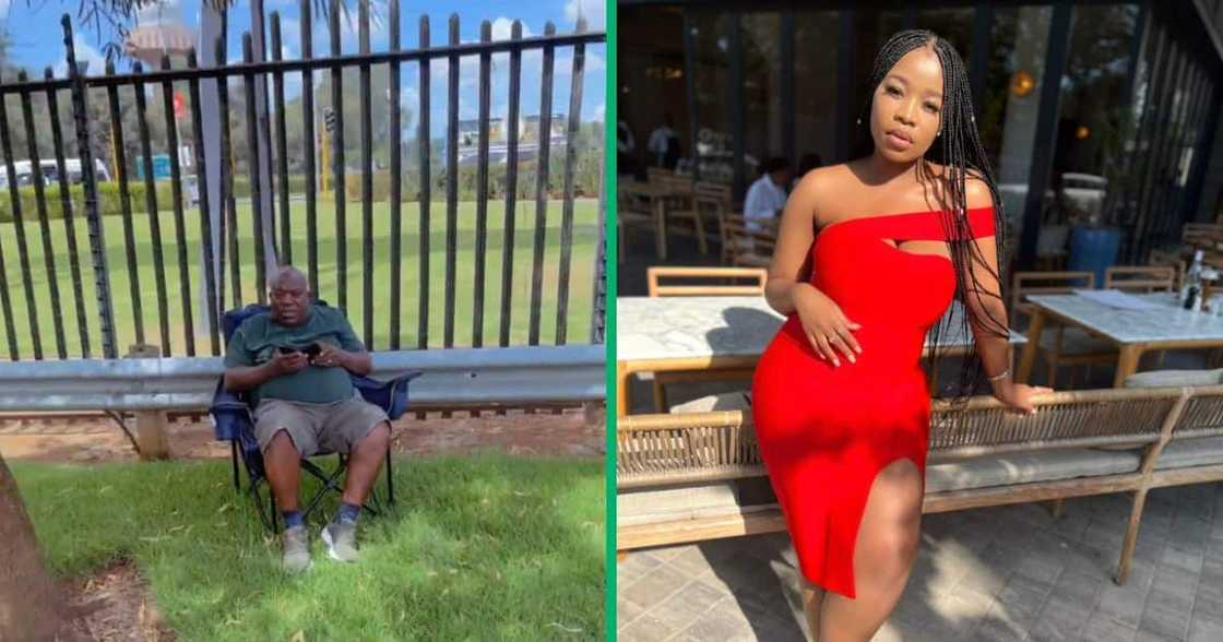 dad sits outside daughter's exam venue dad sits outside daughter's exam venue