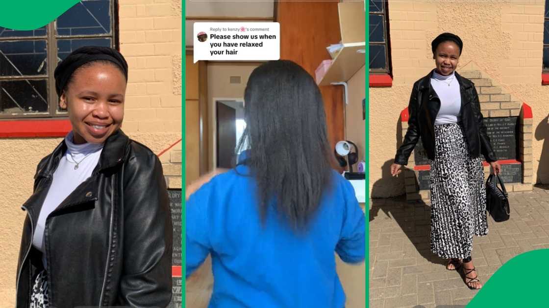 Woman shows off natural inches after 5-month-old cornrows Woman shows off natural inches after 5-month-old cornrows