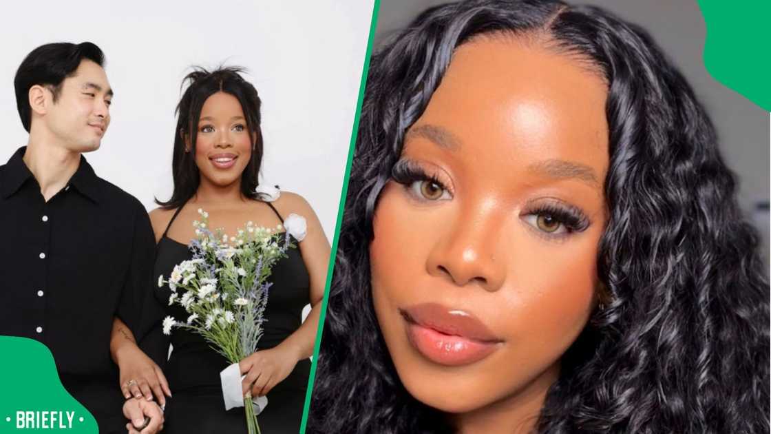 A South African woman getting married in Korea.