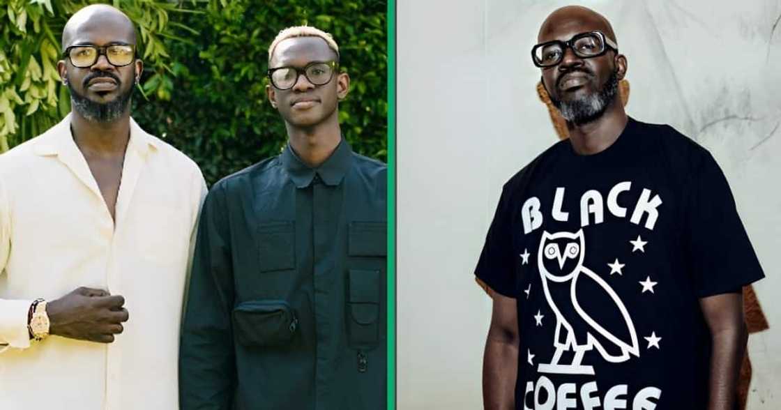 Black Coffee and his sons Esona and Anesu steal the internet's hearts. Black Coffee and his sons Esona and Anesu steal the internet's hearts.