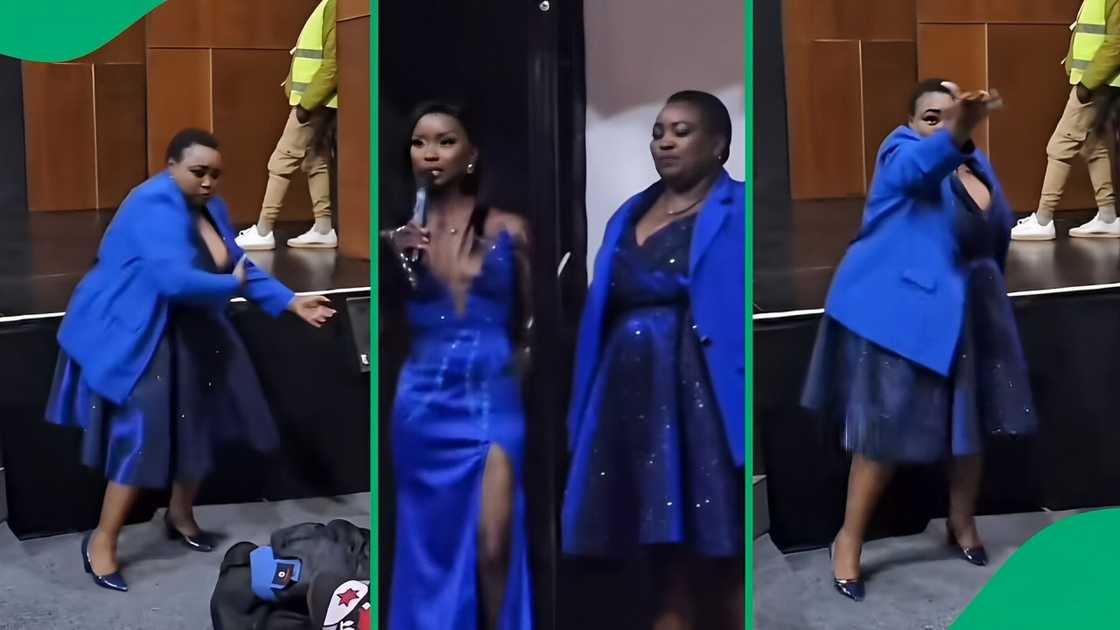 A TikTok video shows a mother dancing to celebrate her child's achievement. A TikTok video shows a mother dancing to celebrate her child's achievement.
