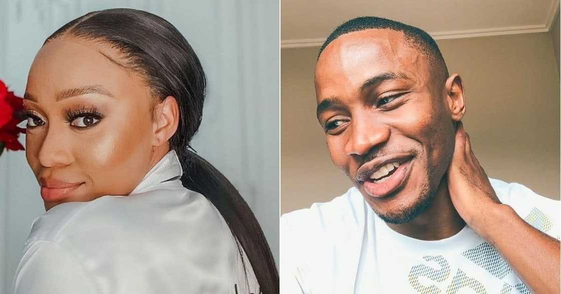 Thando Thabethe, Lunga Shabalala, Valentine's Day, ring, roses Thando Thabethe, Lunga Shabalala, Valentine's Day, ring, roses