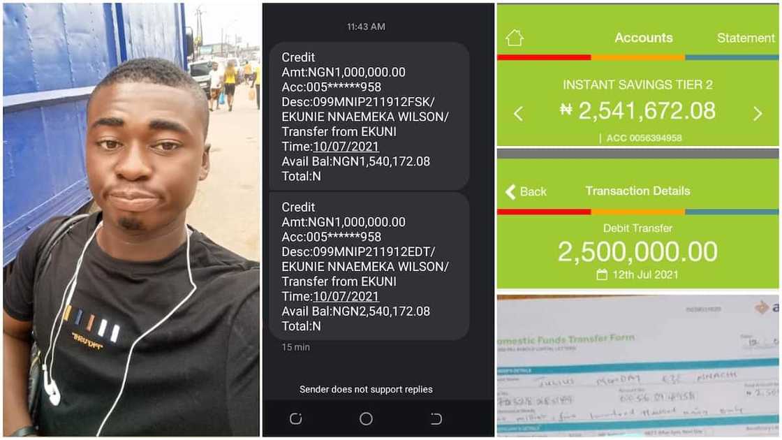 The man said the N2.5m is not his so he will return. The man said the N2.5m is not his so he will return.