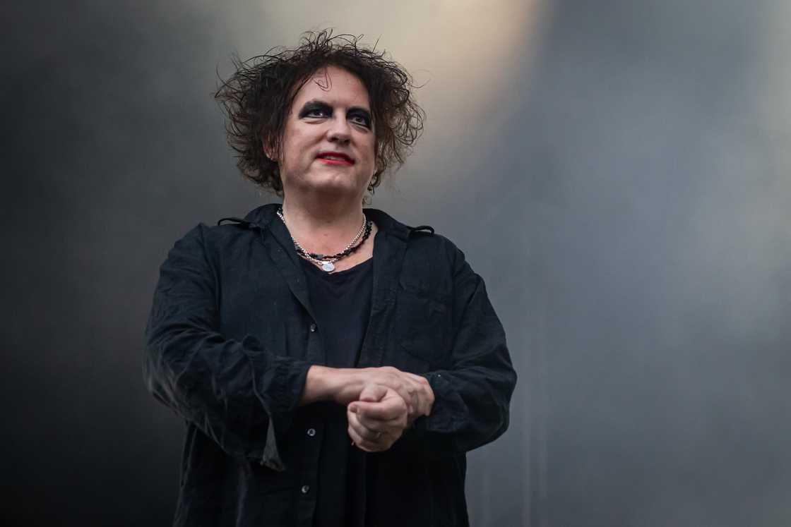 Robert Smith from The Cure performs on stage at The Oyafestivalen in Oslo, Norway