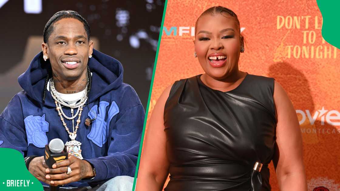 Netizens reacted to Anele Mdoda attending Travis Scott's event