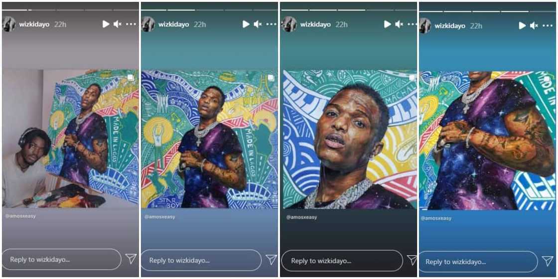 Wizkid Gushes Over Impressive Portrait of Him Made by Talented Nigerian Artist