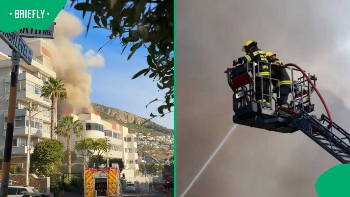 A Man died when a fire broke on the top floor of a block of flats in Sea Point A Man died when a fire broke on the top floor of a block of flats in Sea Point