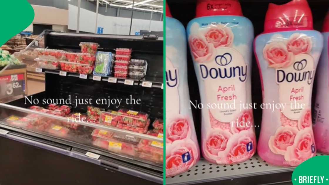The visual on the right capture the detergent isle at a grocery store