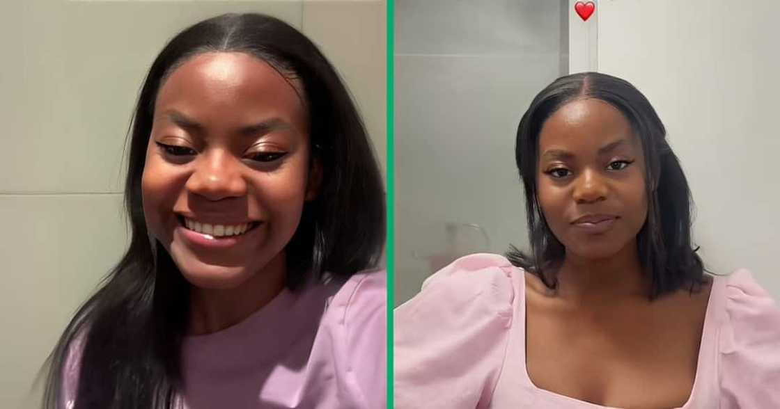 A TikTok video showcases a woman unveiling her Apple collection. A TikTok video showcases a woman unveiling her Apple collection.