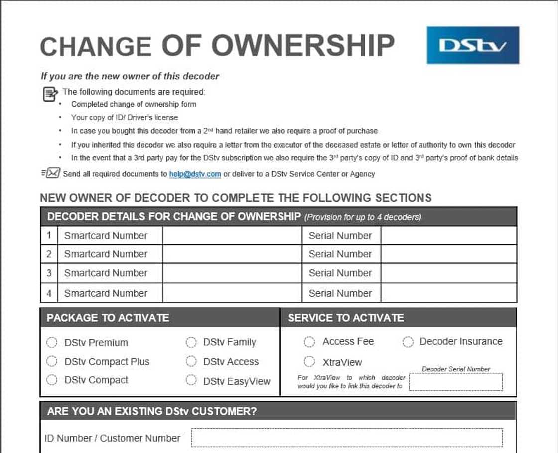 change DStv account details change DStv account details