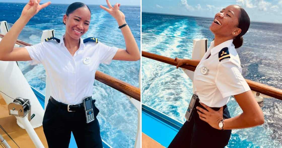 A female marine engineer opened up about the importance of smiling A female marine engineer opened up about the importance of smiling