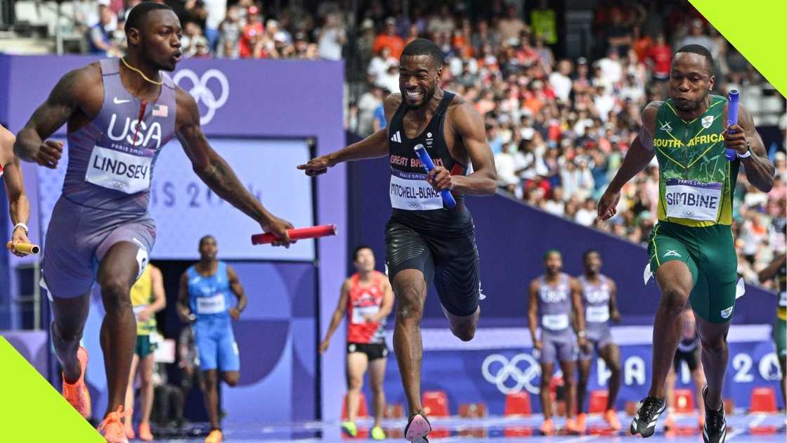 Team South Africa qualify for men's 4x100m relay final. Team South Africa qualify for men's 4x100m relay final.