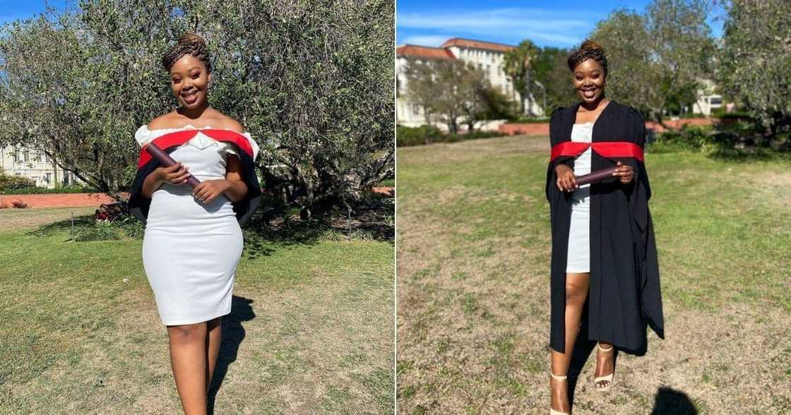 Zizipho Gebenga has recently bagged a Bachelor of Science in Maths. Image: Facebook Zizipho Gebenga has recently bagged a Bachelor of Science in Maths. Image: Facebook
