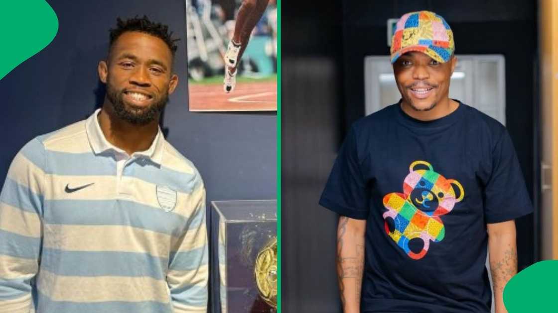 Siya Kolisi and Somizi Mhlongo in video together