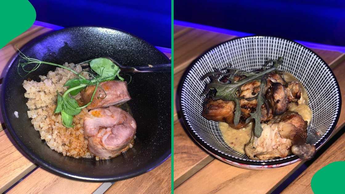 Two of Chef Coco's meals at Maison Martell Montecasino experience