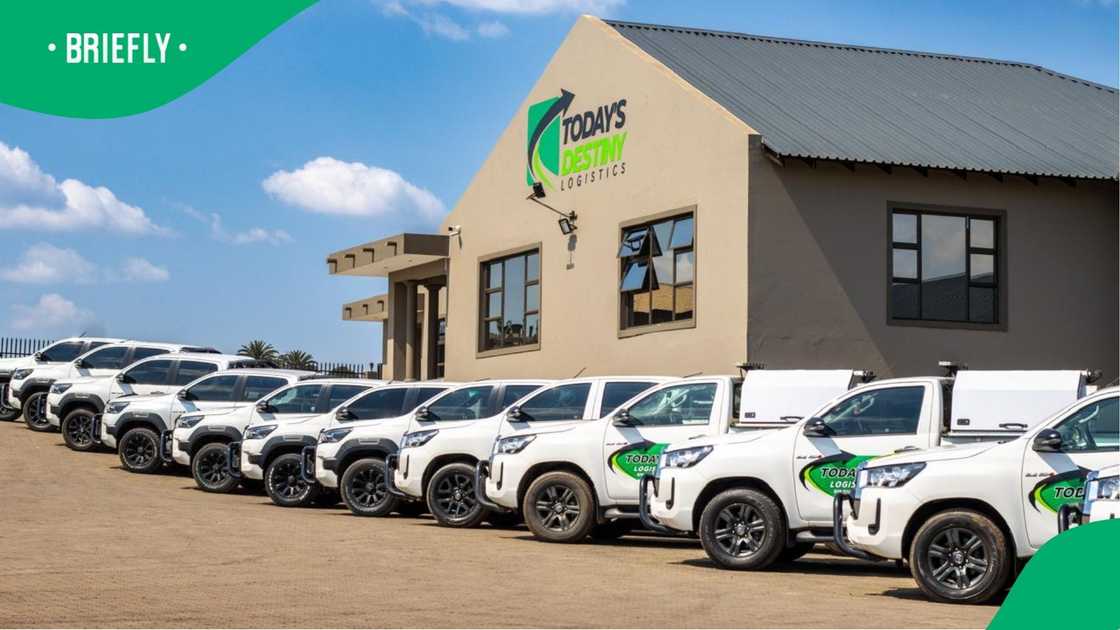 The fleet of vehicles belonging to Today's Destiny Logistics