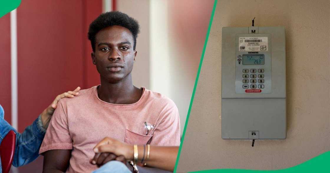 A man showed off his electricity units in a TikTok video. A man showed off his electricity units in a TikTok video.