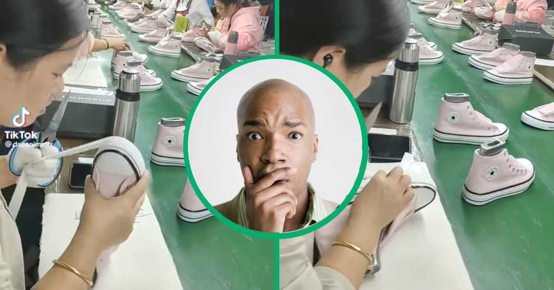 Converse All Stars factory footage Converse All Stars factory footage