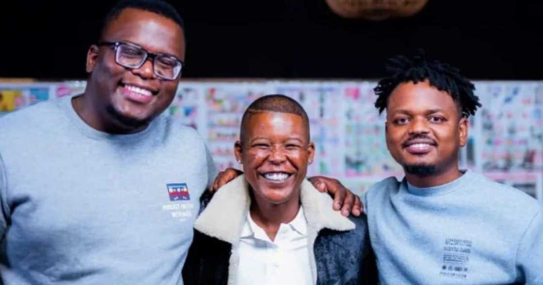 'Podcast & Chill', Portia Modise, SAFA, soccer player, football, Banyna banyana former captain, Mac G, Sol Pheduka, hosts of podcast, interview show 'Podcast & Chill', Portia Modise, SAFA, soccer player, football, Banyna banyana former captain, Mac G, Sol Pheduka, hosts of podcast, interview show