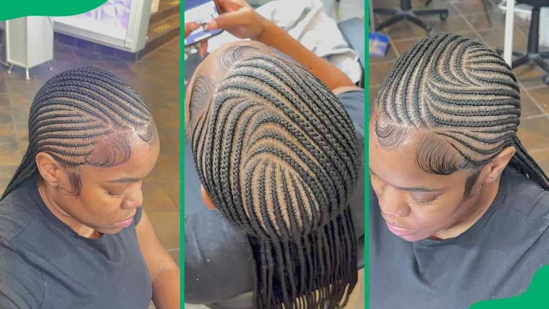Stitch braids on natural hair Stitch braids on natural hair