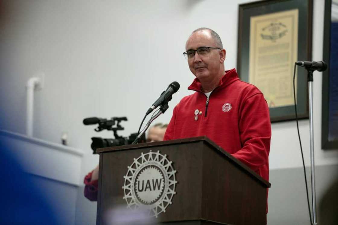 UAW President Shawn Fain, shown at a rally last weekend in Chicago, warned the union could launch more last-minute strikes on Detroit's 'Big Three' UAW President Shawn Fain, shown at a rally last weekend in Chicago, warned the union could launch more last-minute strikes on Detroit's 'Big Three'