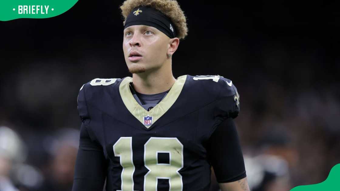 NFL player Spencer Rattler during a 2024 football game at Caesars Superdome