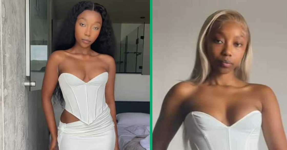 Woman demonstrates a clever tactic on how to protect your wig in Joburg CBD Woman demonstrates a clever tactic on how to protect your wig in Joburg CBD