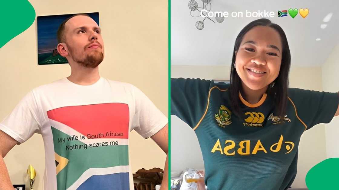 A British man supporting his South African wife.