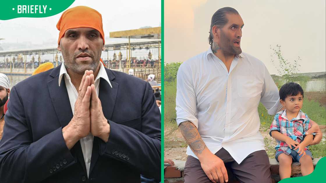 The Great Khali and his second child The Great Khali and his second child