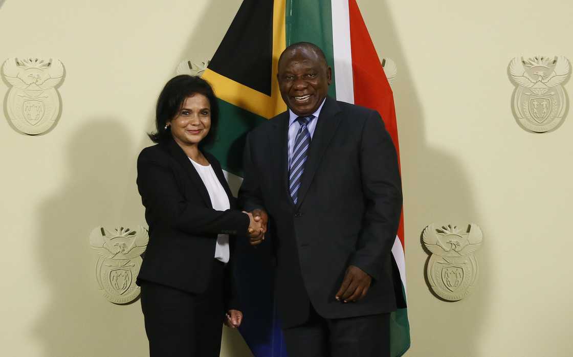 Shamila Batohi and President Cyril Ramaphosa