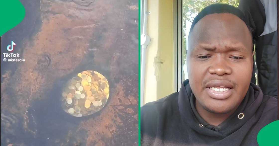 In a TikTok video, a man warned about taking money found in a river In a TikTok video, a man warned about taking money found in a river