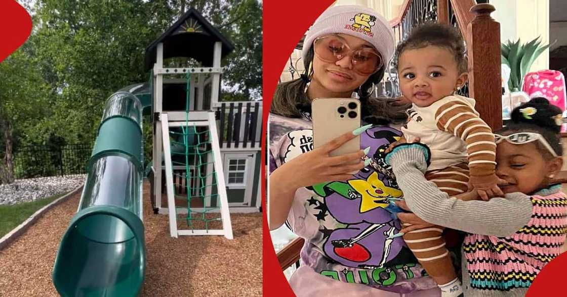 Cardi B and her kids. Cardi B and her kids.