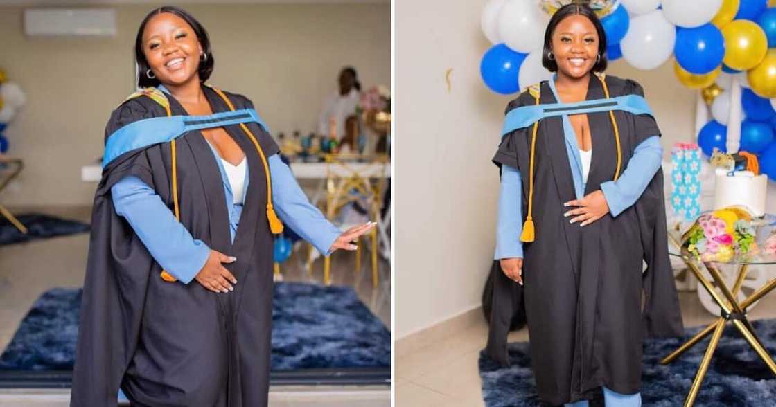 A johannesburg lady was happy to graduate with distinction after many struggles A johannesburg lady was happy to graduate with distinction after many struggles