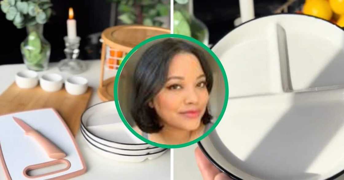 Woman shows off shopping haul at PEP Home. Woman shows off shopping haul at PEP Home.