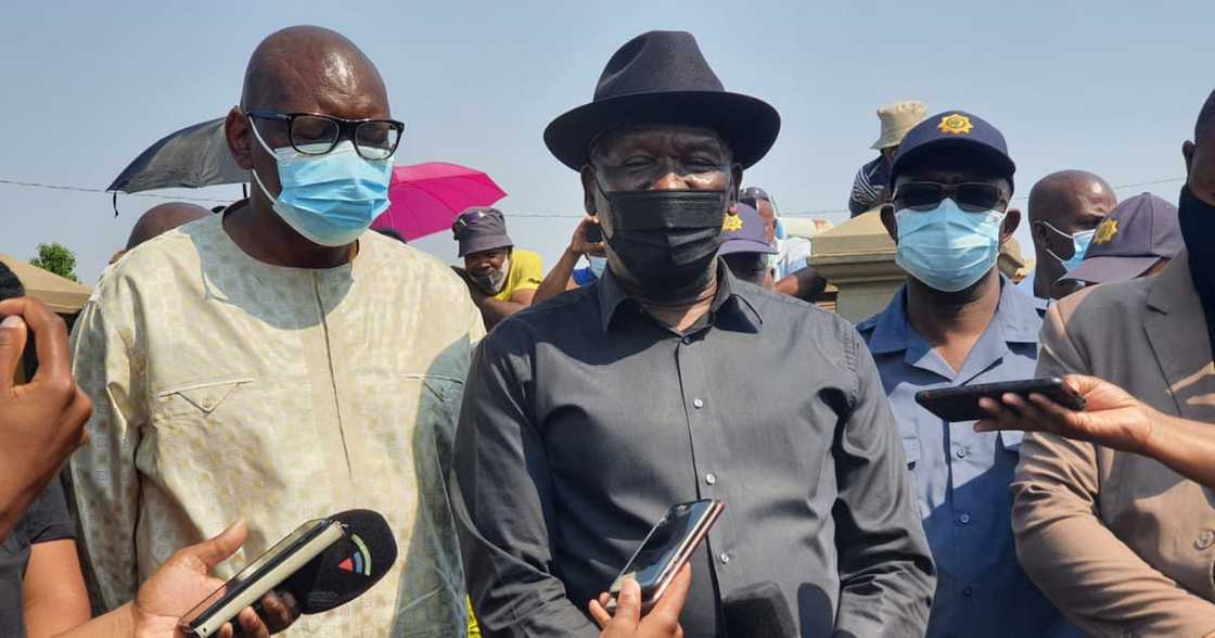 Bheki Cele, Police Minister, ANC's Ward Councillor Tshepo Motaung, murdered, gunshots Bheki Cele, Police Minister, ANC's Ward Councillor Tshepo Motaung, murdered, gunshots