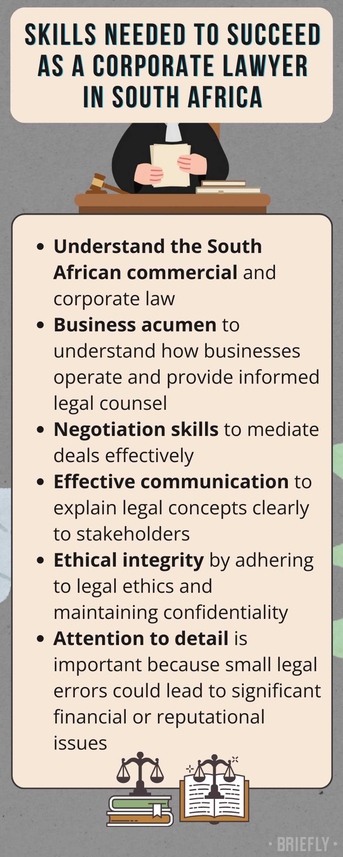 Skills needed to succeed as a corporate lawyer in South Africa Skills needed to succeed as a corporate lawyer in South Africa