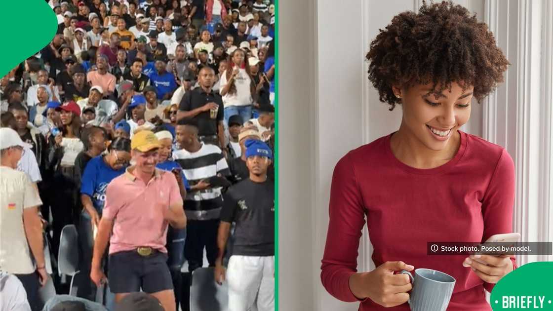 The screenshot on the left showed the man dancing The screenshot on the left showed the man dancing