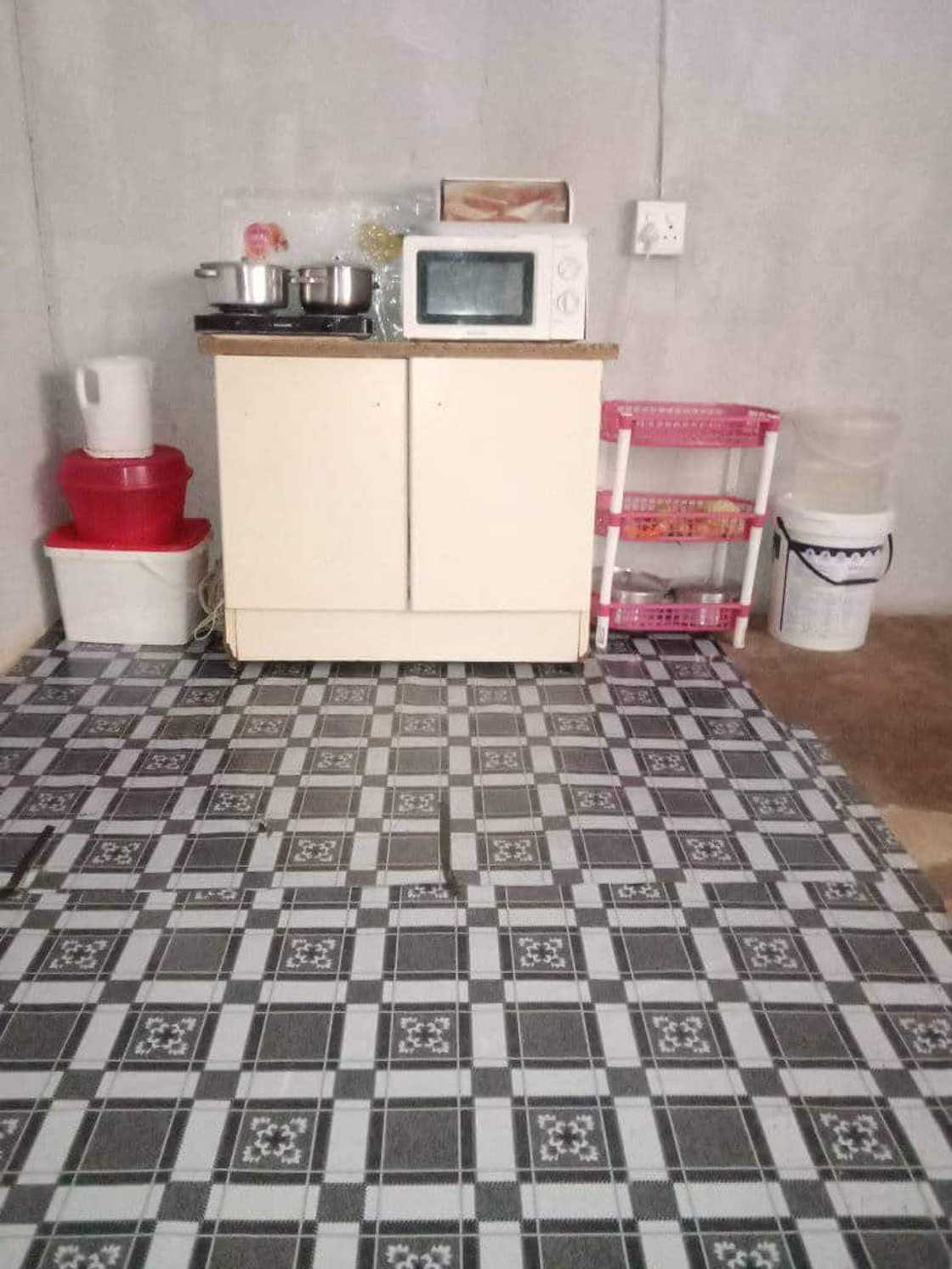 Woman showcases her home on Facebook. Woman showcases her home on Facebook.
