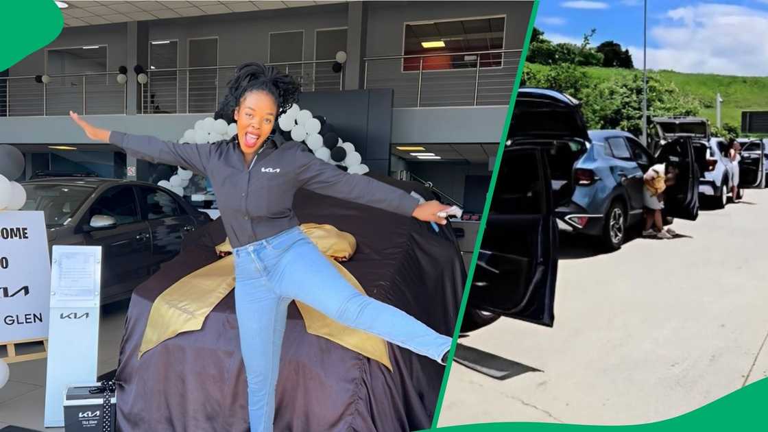 A woman showed Kia drivers getting together. A woman showed Kia drivers getting together.