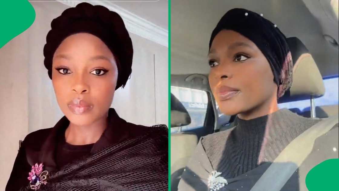 Social media users praised a young lady for respecting tradition Social media users praised a young lady for respecting tradition