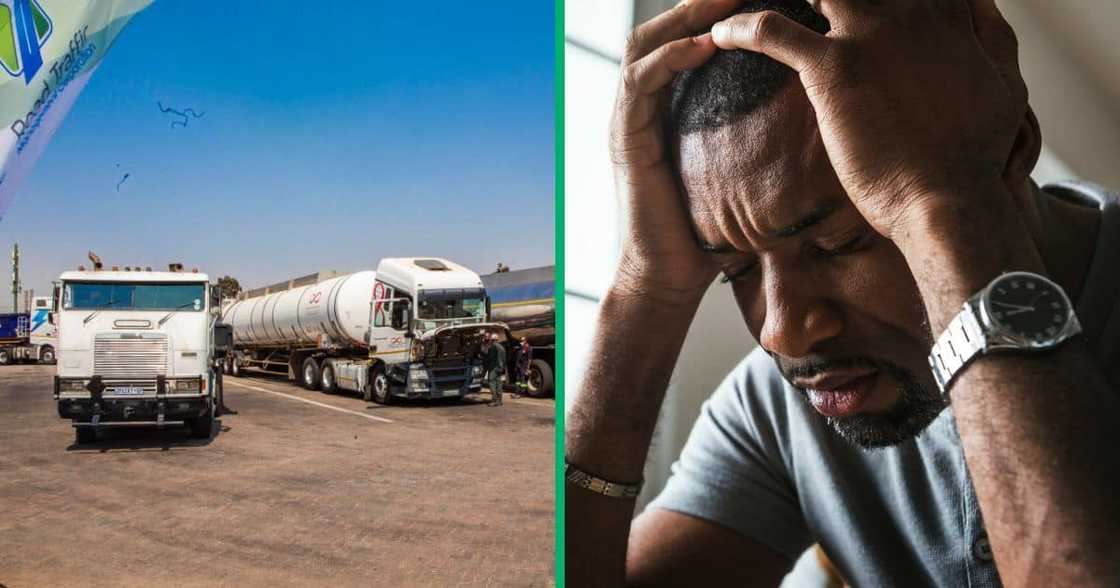 South Africans were stressed by the KwaZulu-Natal residents burning trucks during a protest South Africans were stressed by the KwaZulu-Natal residents burning trucks during a protest